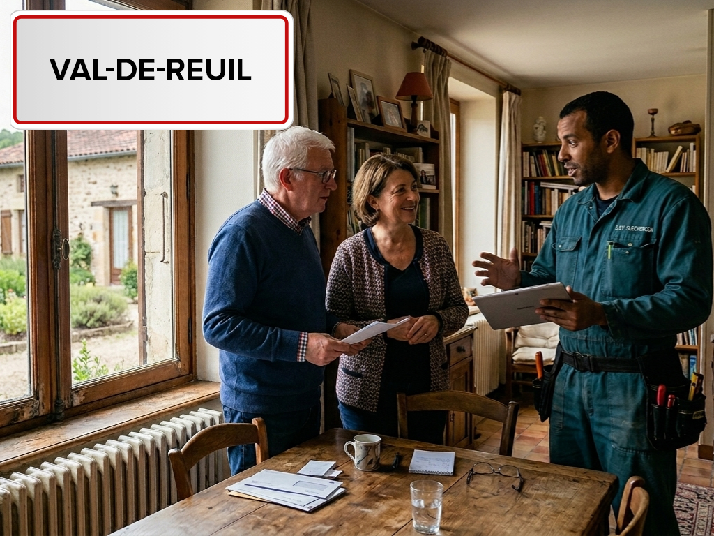 Installation de pompe à chaleur à Val-de-Reuil (27100) dans l'Eure